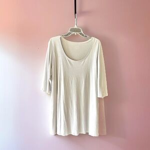 🪴J. Jill Pure Jill Ballet-Sleeve Tunic Top Size XL Gray EUC